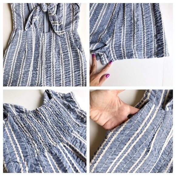 Lost + Wander Waves Stripe Tie Front Romper - Picture 11 of 14
